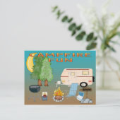 Camping Fun Briefkaart (Staand voorkant)