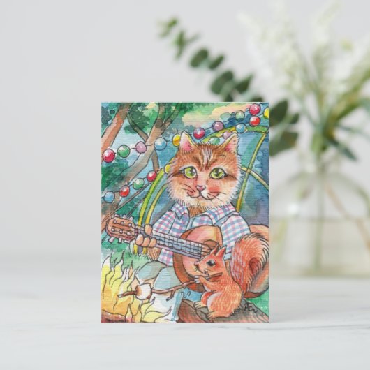 Camping Fun Briefkaart (Staand voorkant)