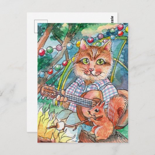 Camping Fun Briefkaart (Voorkant / Achterkant)