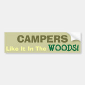 Camping Fun. Bumpersticker (Voorkant)