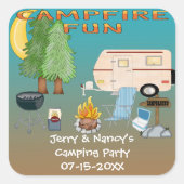 Camping Fun Favor Stickers (Voorkant)