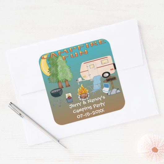 Camping Fun Favor Stickers (Envelop)