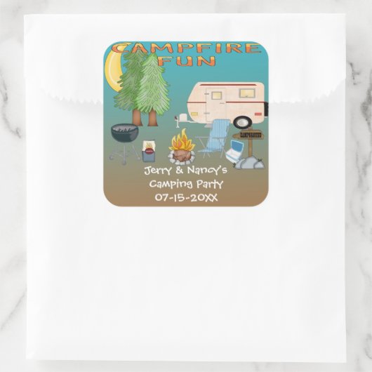 Camping Fun Favor Stickers (Tas)