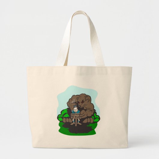 Camping Fun Grote Tote Bag (Voorkant)