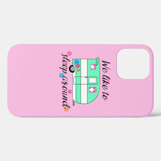 Camping Fun / "We slapen graag rond!" Case-Mate iPhone Case (Achterkant (horizontaal))