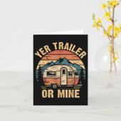 Camping Funny Camper Yer Trailer of de mijne Kaart (Gele Bloem)