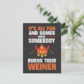 Camping Funny Family Campfire Weiner Briefkaart (Staand voorkant)