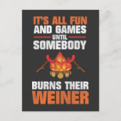 Camping Funny Family Campfire Weiner Briefkaart (Voorkant)
