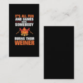 Camping Funny Family Campfire Weiner Visitekaartje (Voorkant / Achterkant)