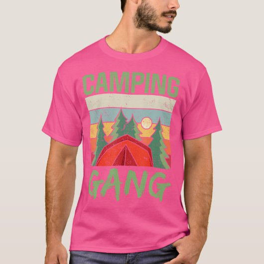 Camping Gang Camp Camper Camping Kampvuur T-shirt (Voorkant)