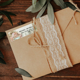 Camping Geëmigreerd Return-adreslabel Etiket