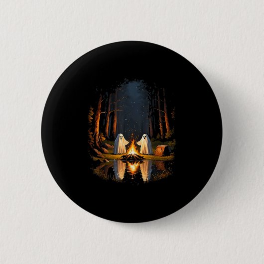 Camping Geest Kampvuur Halloween Kostuum Ronde Button 5,7 Cm (Voorkant)
