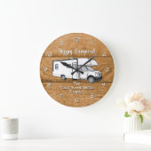 Camping Generic Class C wood Design Large Clock Grote Klok (Huis)