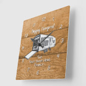 Camping Generic Speelgoed Hauler wood Design Squar Vierkante Klok (Hoek)