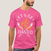 Camping Get Toasted Funny Zomer Wandelen Berg C T-shirt (Voorkant)
