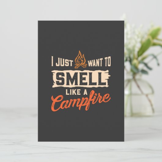 Camping - Geur als een kampvuur Kaart (Staand voorkant)
