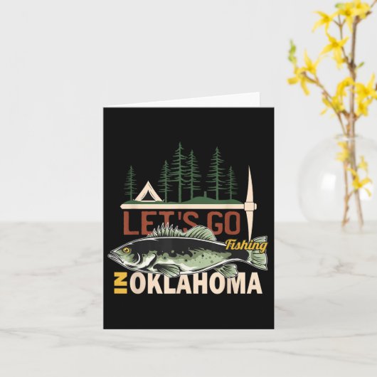 Camping Gevist in Oklahoma - Natuur Oklahoma Fish Kaart (Gele Bloem)