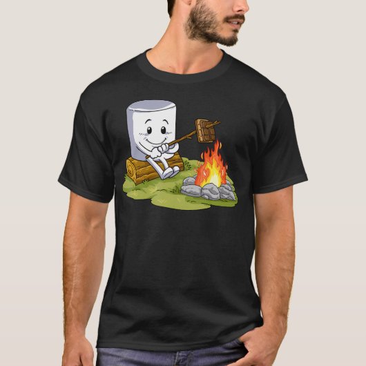 Camping Gift S'Mores Marshmallow Camp Fire T-shirt (Voorkant)