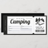 Camping Gift Voucher, Summer Camp Certificate (Voorkant / Achterkant)