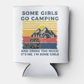 Camping Girl Funny Gifts Blikjeskoeler (Voorkant)