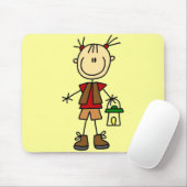 Camping Girl met lantaarns en touwtjes Muismat (Met muis)