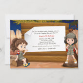 Camping Girls-uitnodiging Kaart (Voorkant)