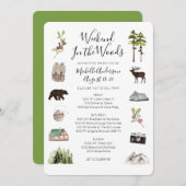 Camping Glamping Bachelorette Weekend Route Kaart (Voorkant / Achterkant)