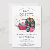 Camping Glamping Birthday Party under the Stars Kaart (Voorkant)