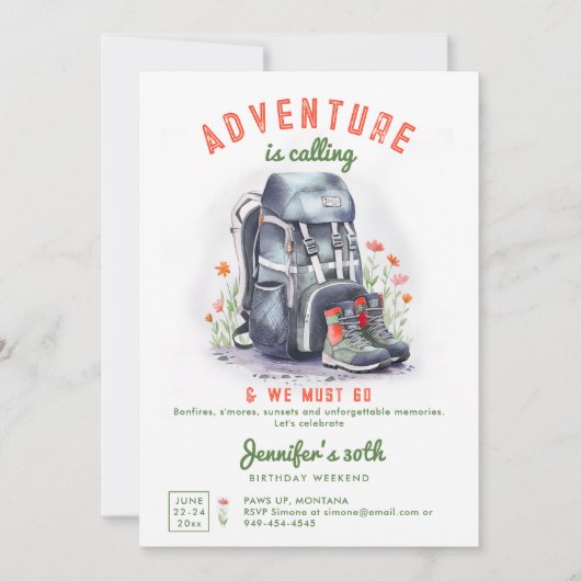 Camping Glamping Camp 3-daagse 30e verjaardag week Kaart (Voorkant)