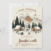 Camping Glamping Camp Earth 30e Verjaardag Weekend Kaart (Voorkant)