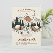 Camping Glamping Camp Earth 30e Verjaardag Weekend Kaart (Staand voorkant)