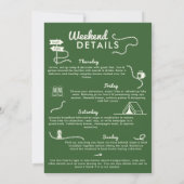 Camping Glamping Camp Weekend Groen 30ste verjaard Kaart (Achterkant)