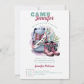 Camping Glamping Camp Wifey Bachelorette Party Kaart (Voorkant)