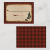 Camping, Glamping, Natuur Wedding Place Card Plaatskaartje (Voorkant / Achterkant)