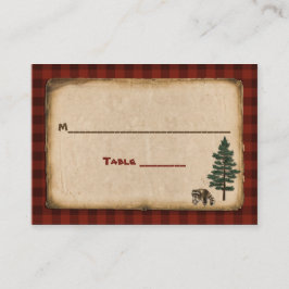 Camping, Glamping, Natuur Wedding Place Card Plaatskaartje