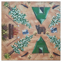 Camping Glamping & Smores Stof