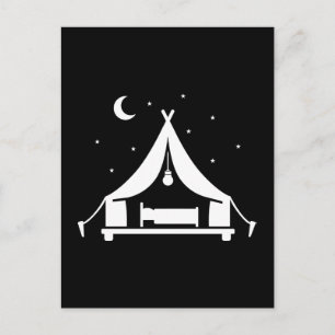 Camping glamping tent briefkaart