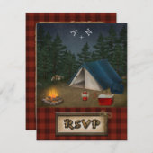 Camping Glamping Vissen Trouw RSVP Kaart (Voorkant / Achterkant)