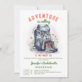 Camping Glamping Wildbloemen Bachelorette Party Kaart (Voorkant)