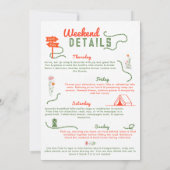 Camping Glamping Wildbloemen Bachelorette Party Kaart (Achterkant)