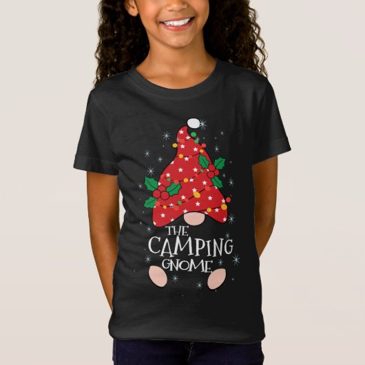Camping Gnome Costume Family Matching Funny Christ T-shirt (Voorkant)