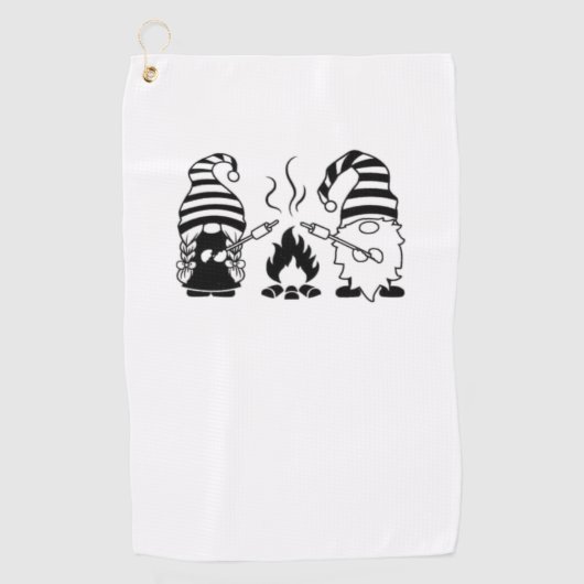 Camping Gnomen Golfhanddoek (Voorkant)