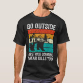 Camping Go Outside Worst Case Scenario A Bear Kill T-shirt (Voorkant)