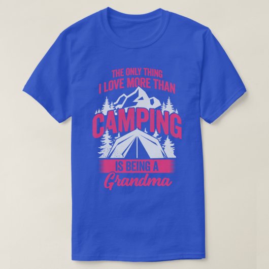 Camping Grandma Grandmoeder Gift T-shirt (Design voorkant)