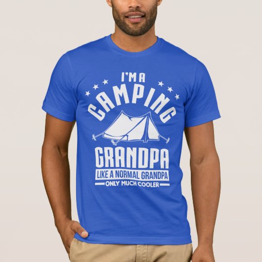 Camping Grandpa T-shirt (Voorkant)