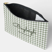 Camping Green Checkered Bridesmaid Etui (Open)