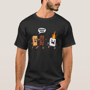 Camping Groep Knuffel Smores Marshmallow & Kampvuu T-shirt
