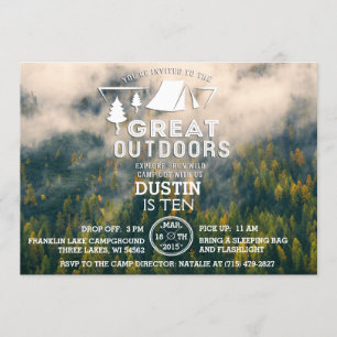 Camping Grote Buitenuitnodiging Kaart