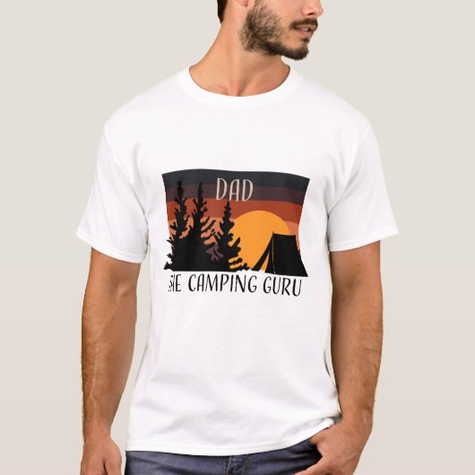 Camping Guru Dad T-shirt | Natuur Lover (Voorkant)