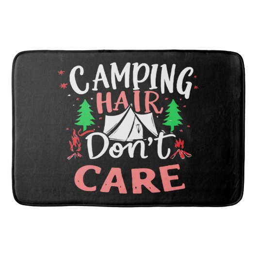 Camping Haar Doet Er Niet Toe Grappig Badmat (Voorkant)